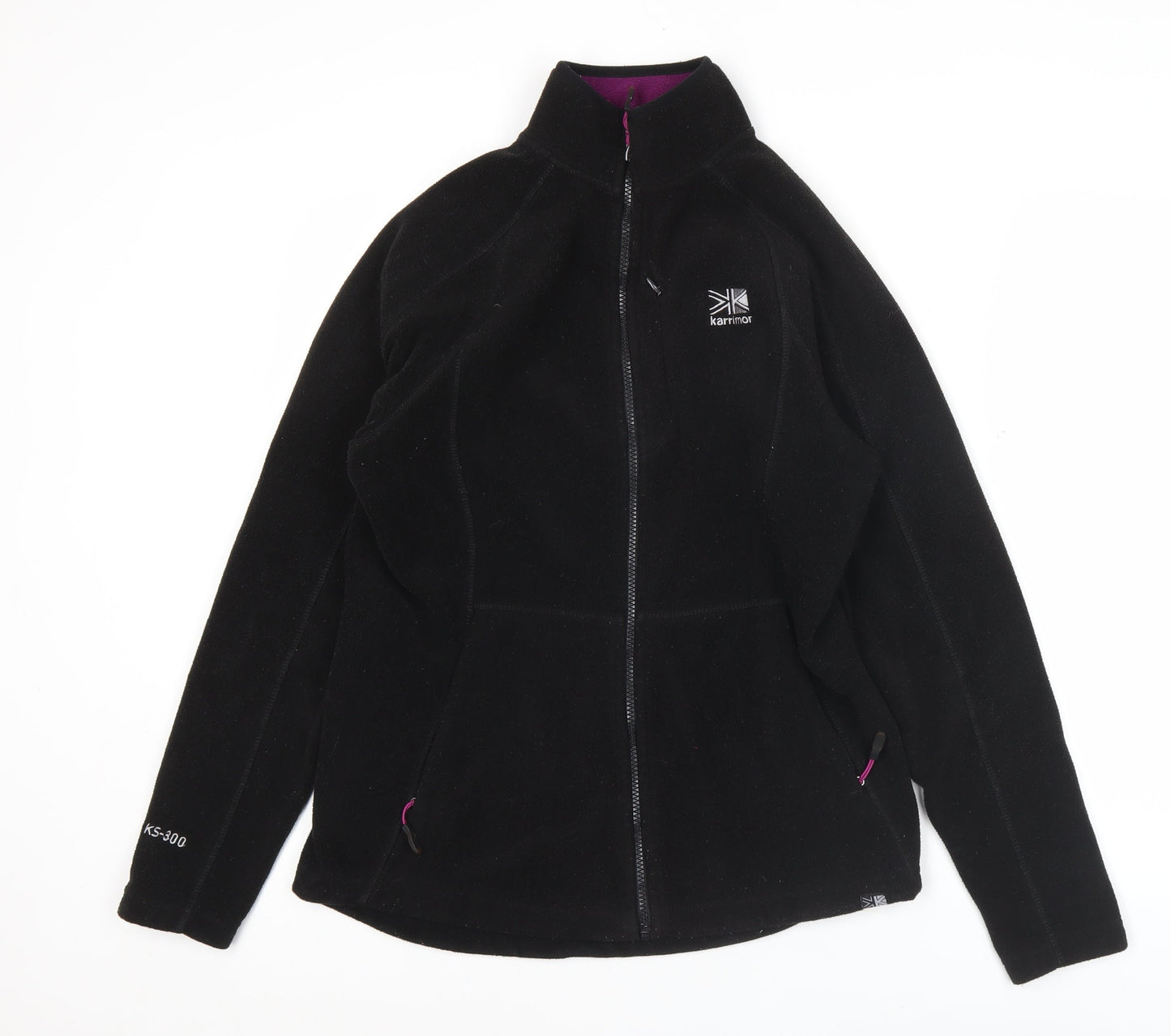 Karrimor Women’s Black Fleece Jacket Size 12 Full Zip Outdoor