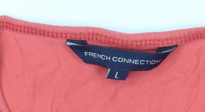 Additional view of French Connection Women’s Red Cotton Logo T-Shirt, size L