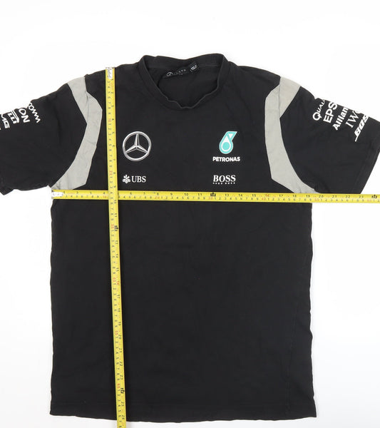 Hugo Boss Men’s Black Mercedes Petronas Formula 1 T-Shirt L