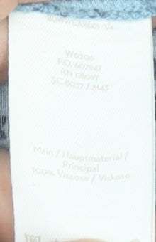 Boden Womens Blue Floral A-Line Knee Length Dress UK 14 Viscose