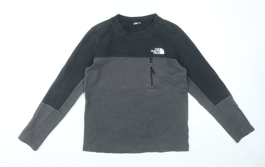The North Face Boys Grey Long Sleeve Cotton Blend T-Shirt L