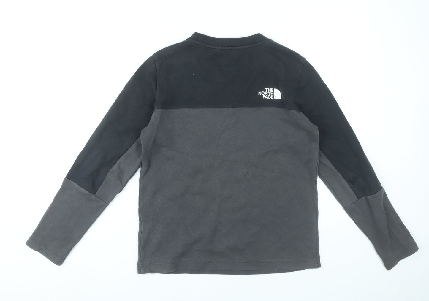 The North Face Boys Grey Long Sleeve Cotton Blend T-Shirt L