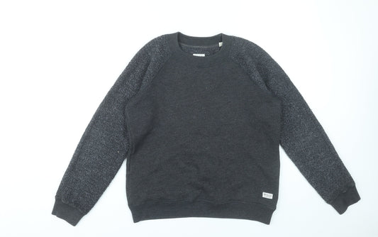 Jack Wills Womens Grey Cotton Blend Pullover Sweatshirt Size 10