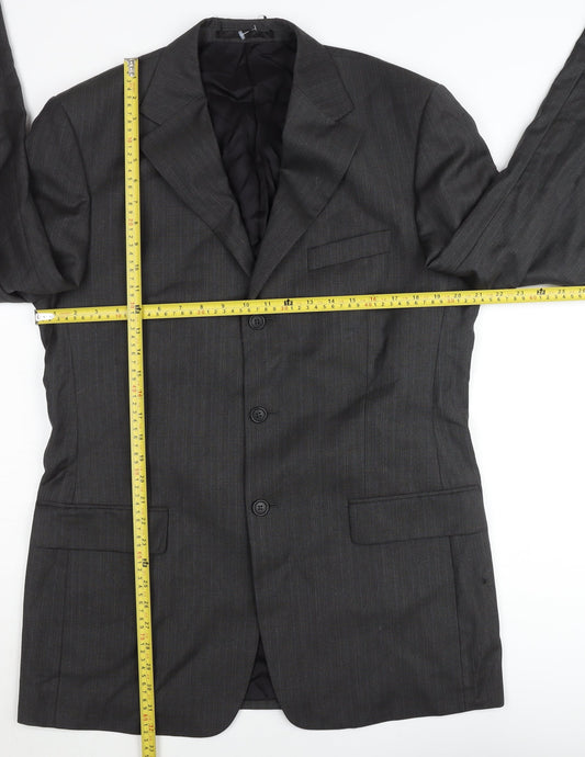 Marks and Spencer Men’s Grey Wool Pinstripe Blazer Jacket 40L