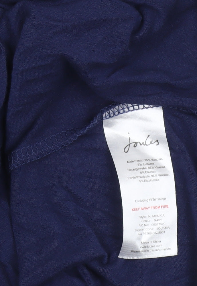 Joules Women’s Blue Polka Dot Wrap Dress Size 12 Long Sleeve