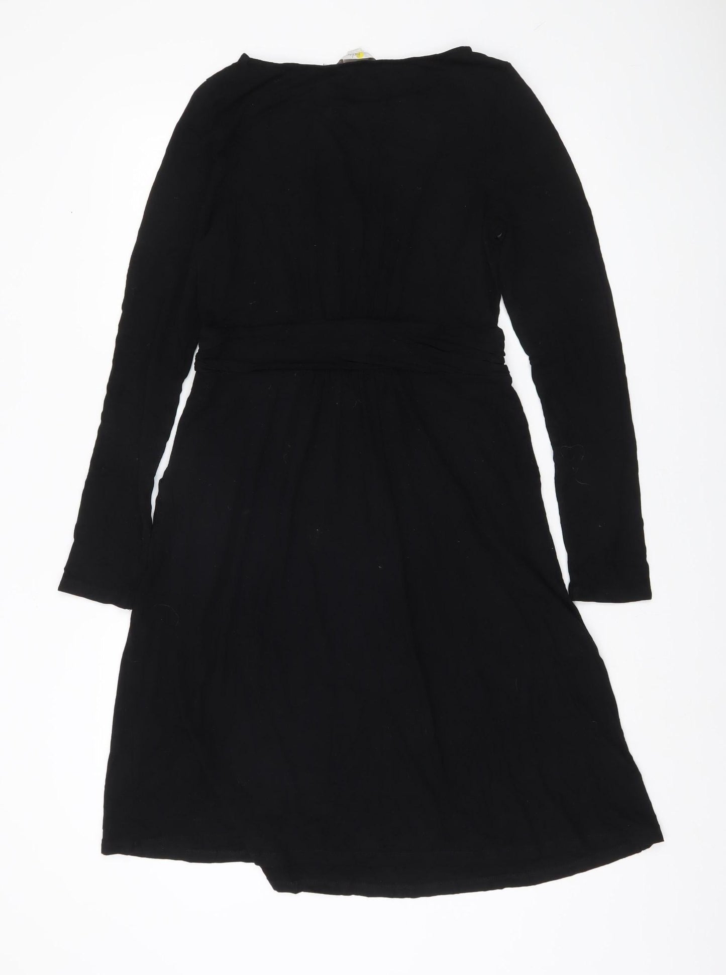 Boden Women’s Black Fit & Flare Knee Length Dress UK 12R Long Sleeve