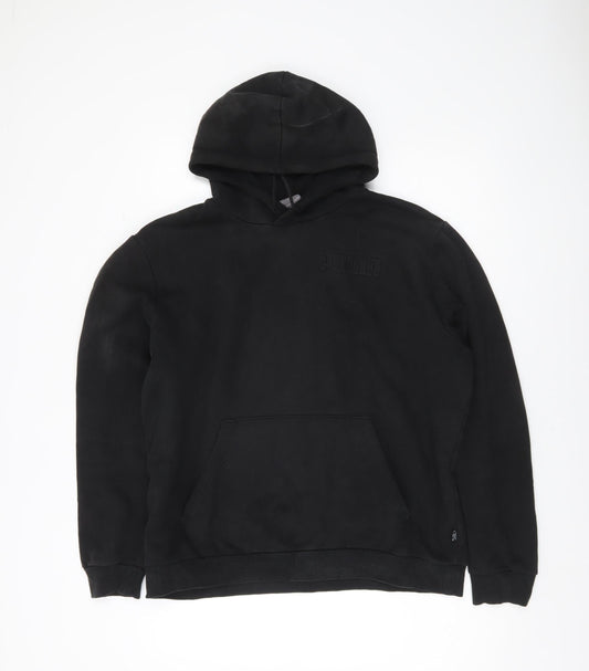 Puma Men’s Black Pullover Hoodie L Regular Fit Fleece Sweatshirt