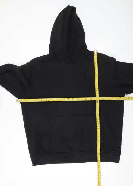 Puma Men’s Black Pullover Hoodie L Regular Fit Fleece Sweatshirt