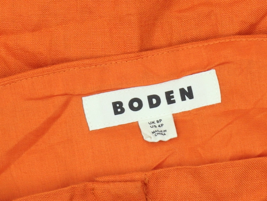 Boden Women’s Orange Linen Button Front Sundress Size 8