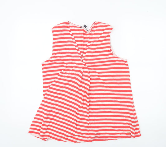 Tommy Hilfiger Women’s Red White Striped Sleeveless Tank Top L