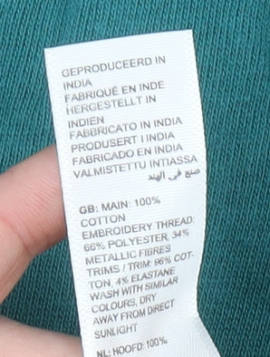 FatFace Women’s Green Polka Dot Cotton Shift Dress Size 10