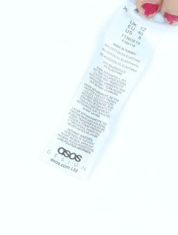 ASOS Women’s Blue Tie Dye Cropped Tank Top Size 12 Cotton Stretch