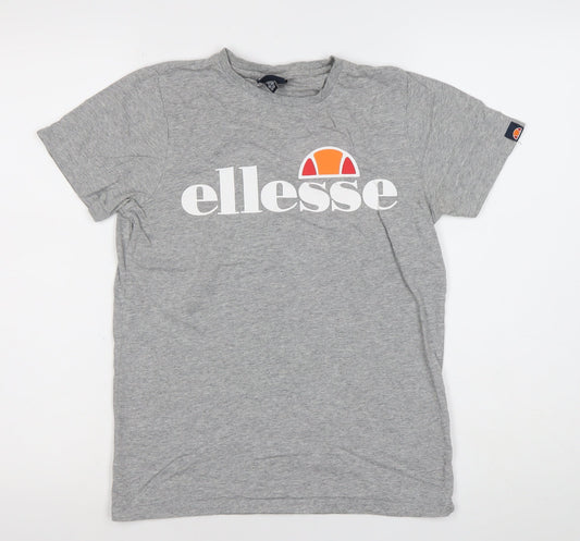 Ellesse Boys Grey Logo T-Shirt 12-13 Years Short Sleeve Cotton
