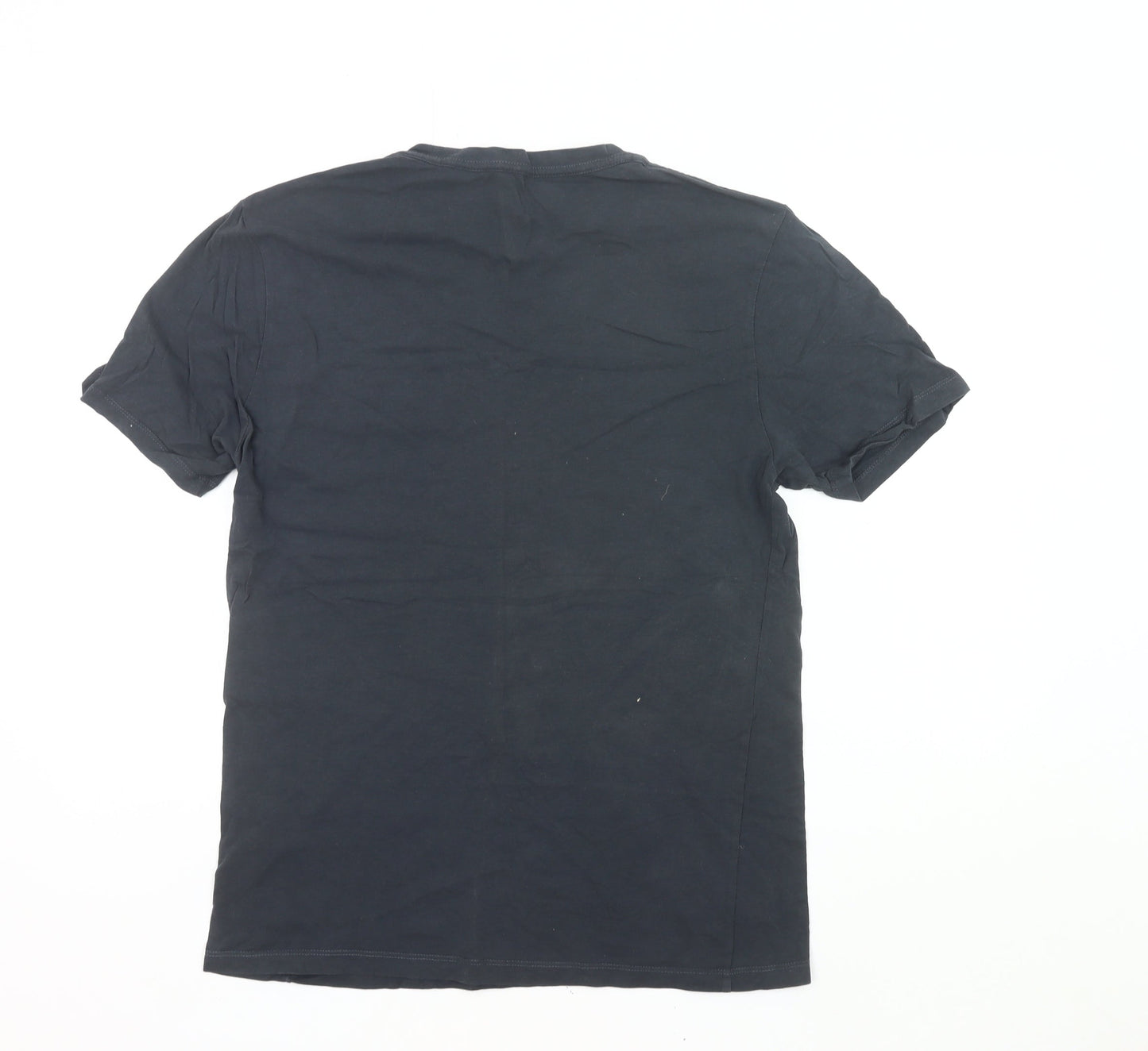 AllSaints Men’s Black Slim Fit Crew Neck T-Shirt Size L