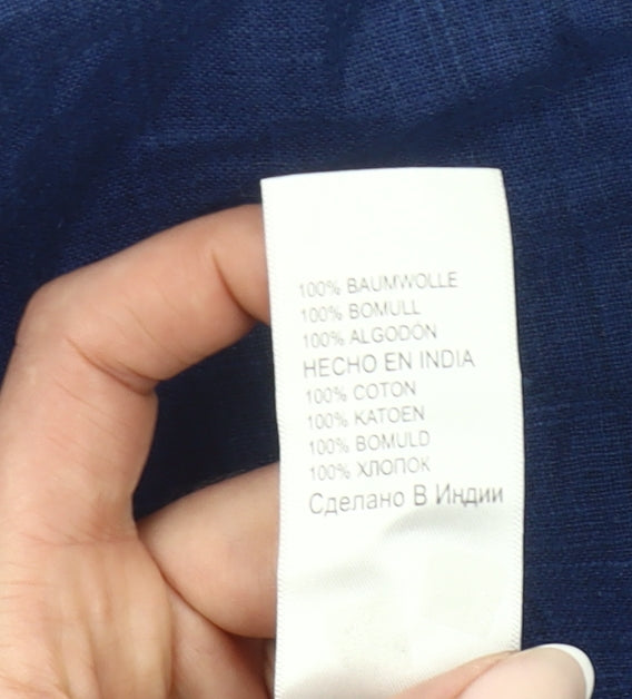 Seasalt Cornwall Women’s Blue Check Cotton Shift Dress Size 20