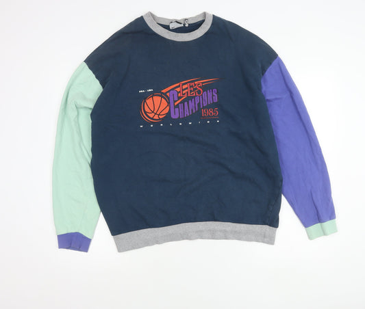 Additional front view of ASOS Design Men’s Multicoloured Graphic Sweatshirt, size L