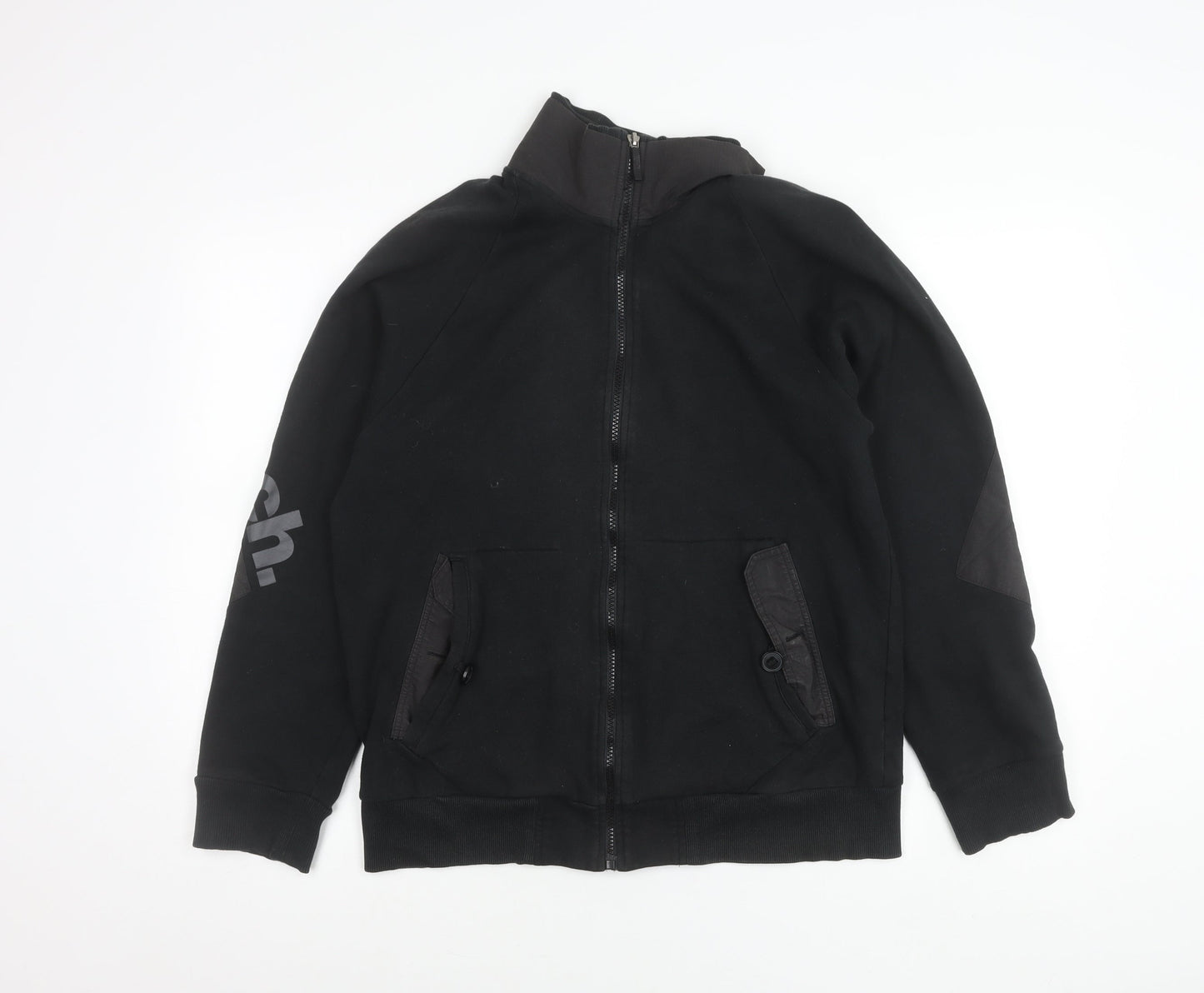 Bench Men's Black Full Zip Casual Jacket Size M Cotton Blend