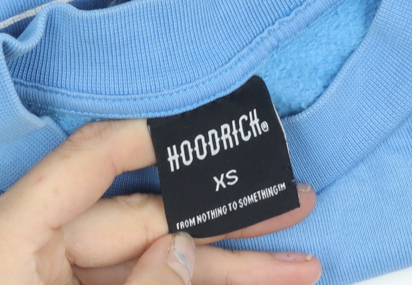 Hoodrich Men’s Blue XS Crew Neck Graphic Sweatshirt Cotton Blend