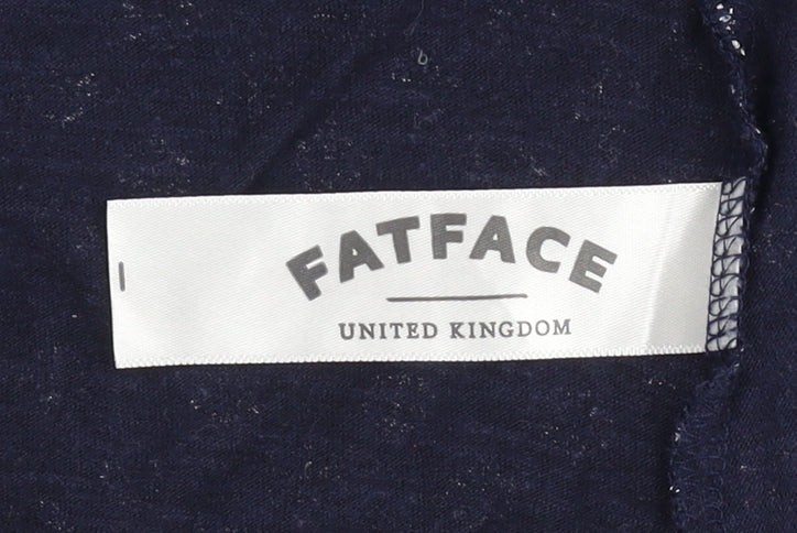 FatFace Women’s Blue Floral Knit Long Sleeve Open Cardigan Size 10