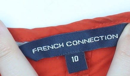 Additional view of French Connection women’s red cotton tunic blouse, size UK 10