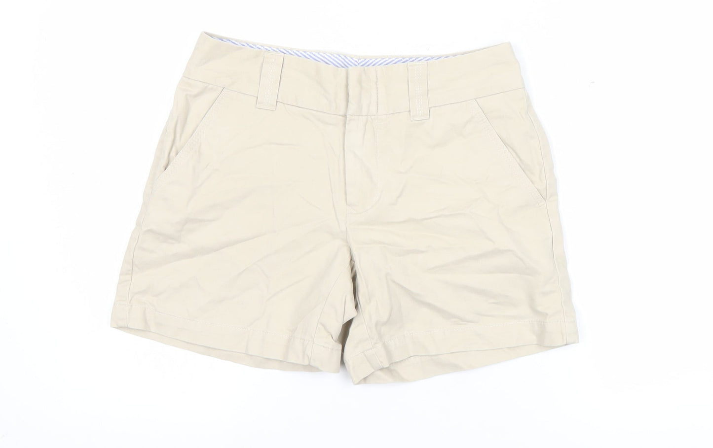 Tommy Hilfiger Women Beige Chino Shorts Size 4 Cotton Casual