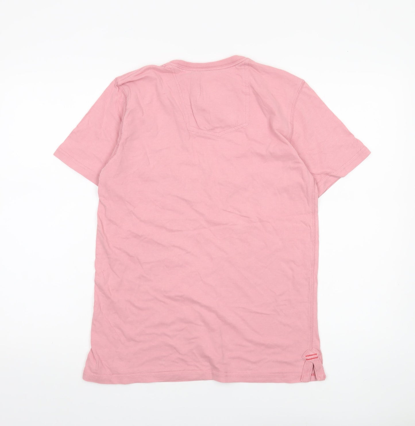 Fat Face Men’s Pink Crew Neck Cotton T-Shirt Size S Short Sleeve