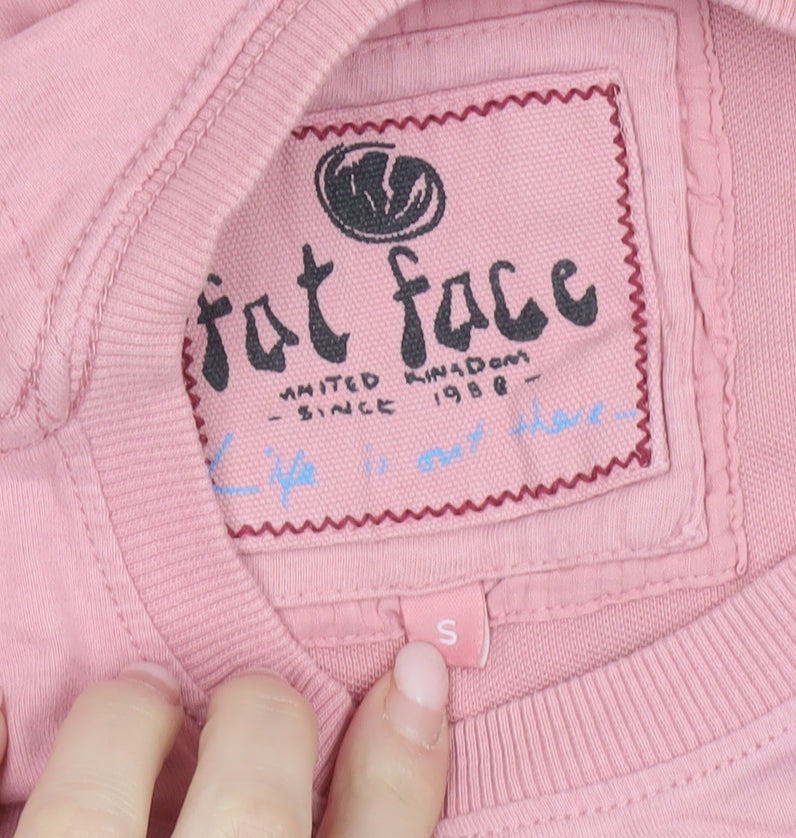 Fat Face Men’s Pink Crew Neck Cotton T-Shirt Size S Short Sleeve