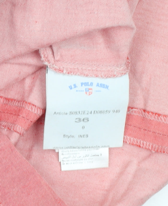 U.S. Polo Assn. Women’s Pink Linen Blend Shift Dress Size 8