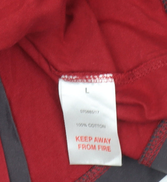 Peter Storm Men's Red Crew Neck Cotton T-Shirt L