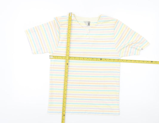Top Notch Women’s Multicoloured Stripe Cotton T-Shirt Size 12