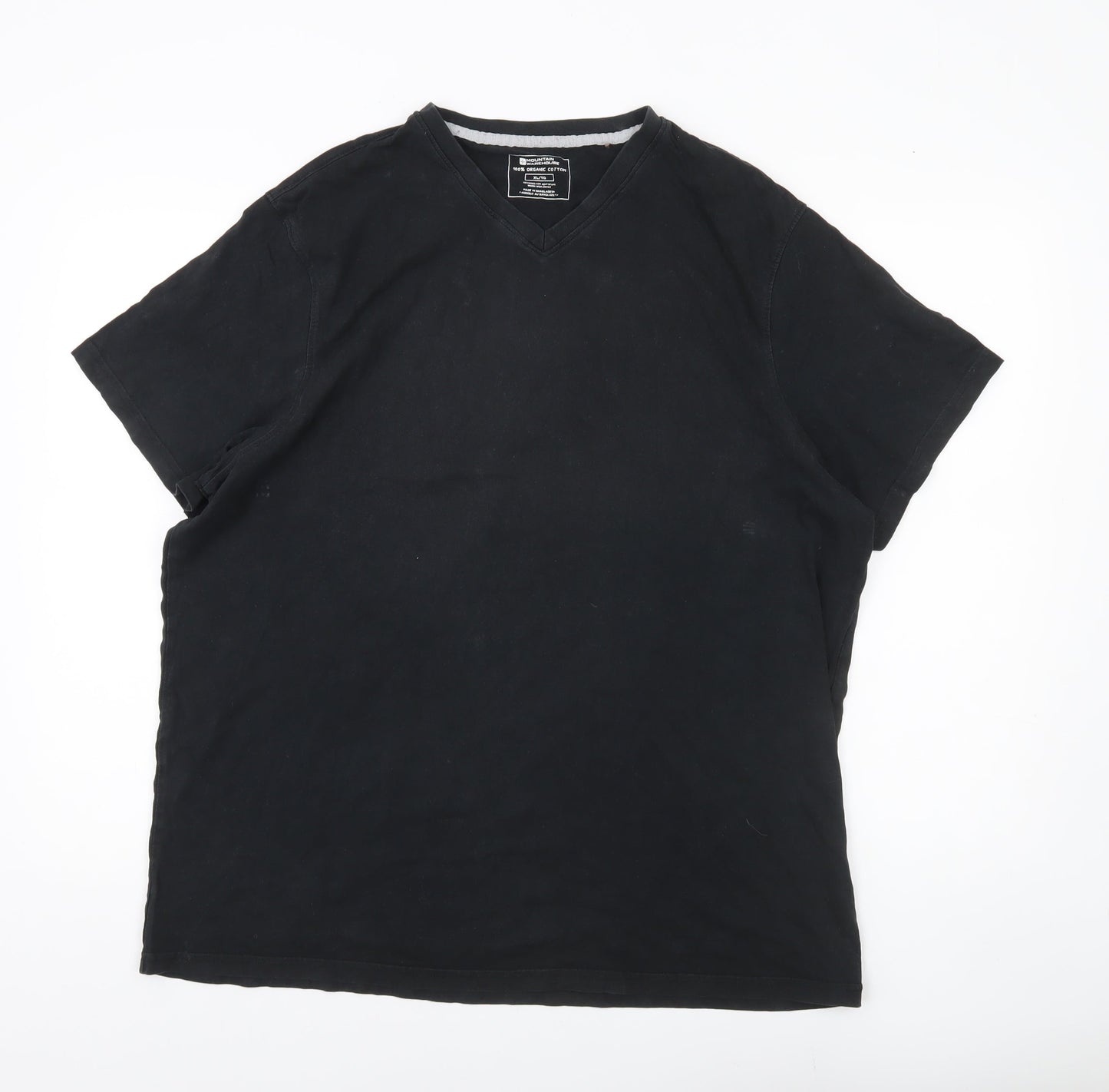 Mountain Warehouse Mens Black XL V-Neck Cotton T-Shirt