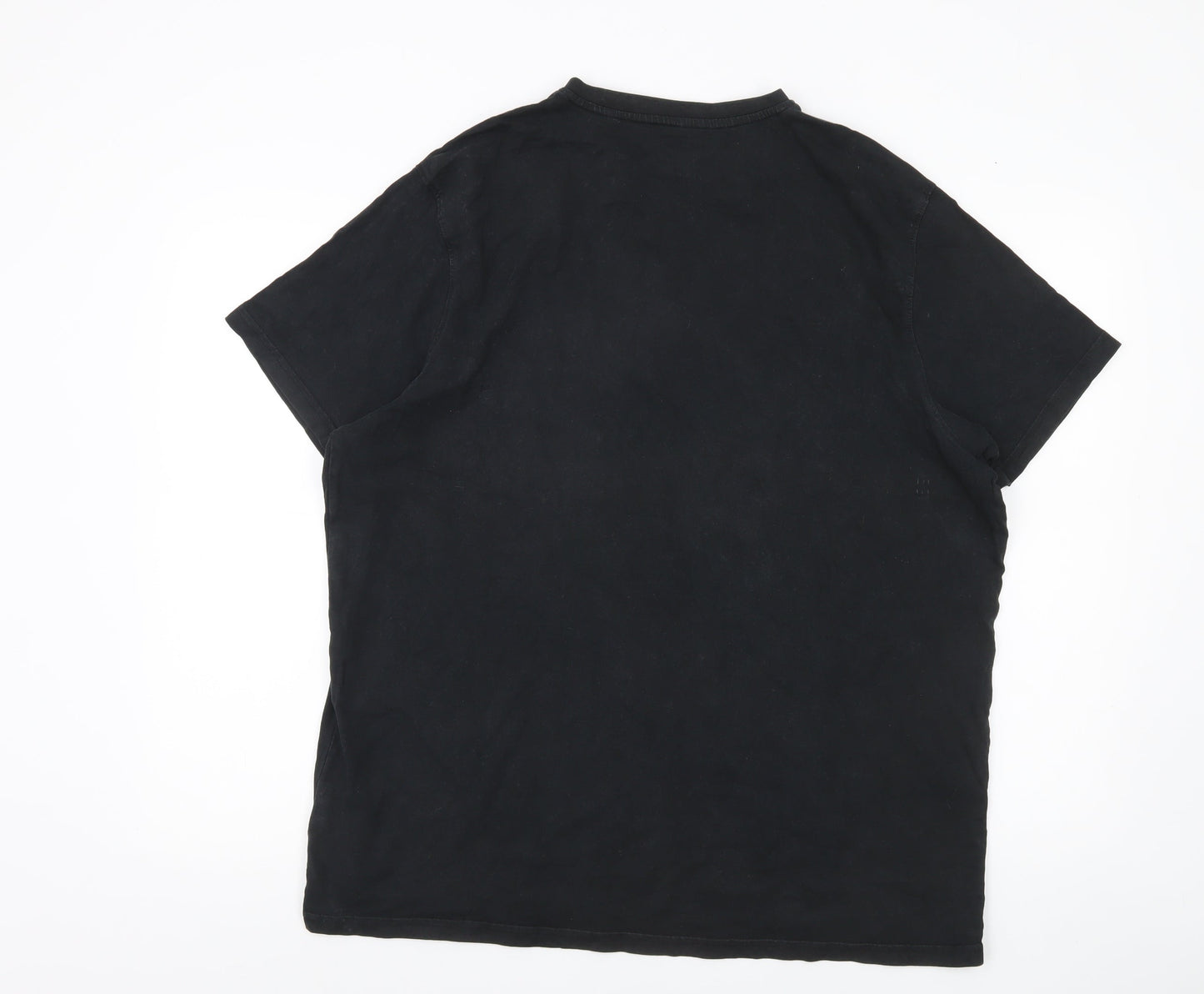 Mountain Warehouse Mens Black XL V-Neck Cotton T-Shirt