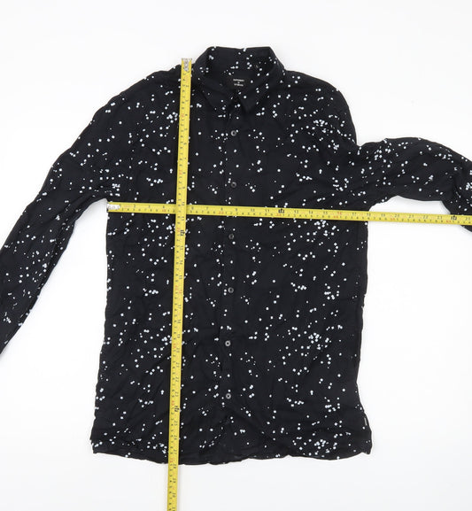 Superdry Men’s Black Polka Dot Button-Up Shirt Size S