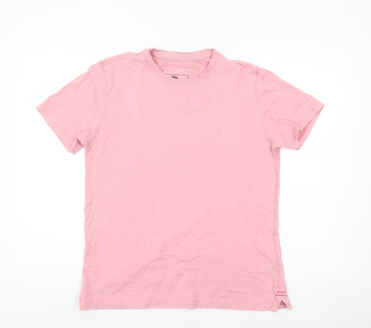 Fat Face Men's Pink Medium Short Sleeve Cotton Crew Neck T-Shirt