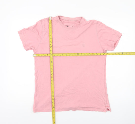Fat Face Men's Pink Medium Short Sleeve Cotton Crew Neck T-Shirt