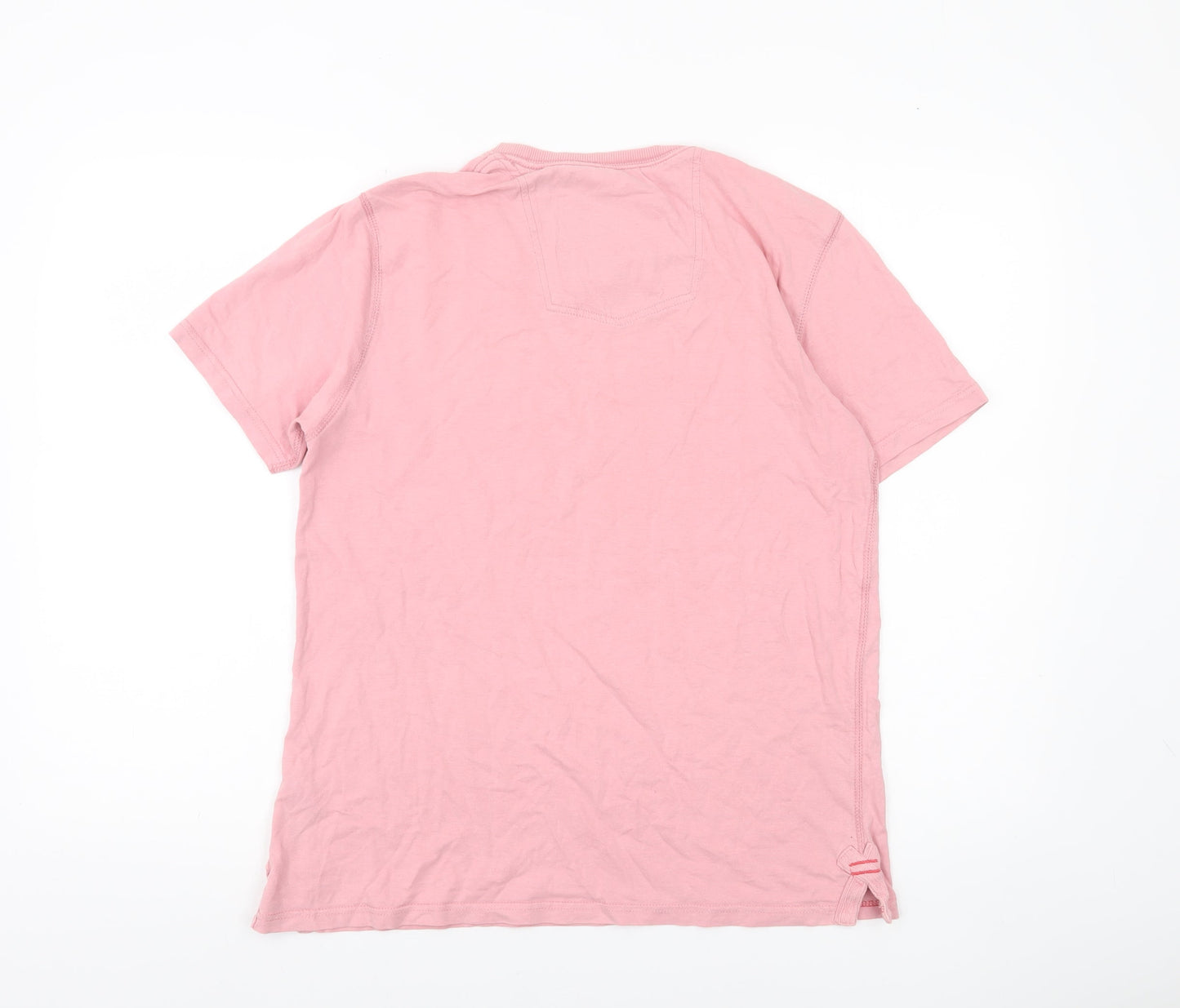 Fat Face Men's Pink Medium Short Sleeve Cotton Crew Neck T-Shirt