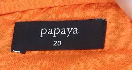 Additional view of Papaya women’s orange off shoulder button blouse, size UK 20