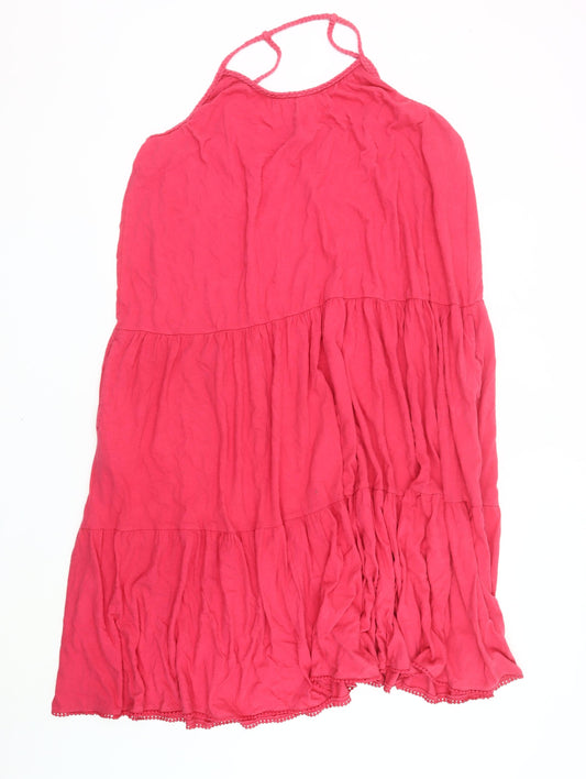 Superdry Women’s Pink Halter Midi Maxi Summer Dress UK16