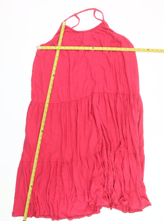 Superdry Women’s Pink Halter Midi Maxi Summer Dress UK16