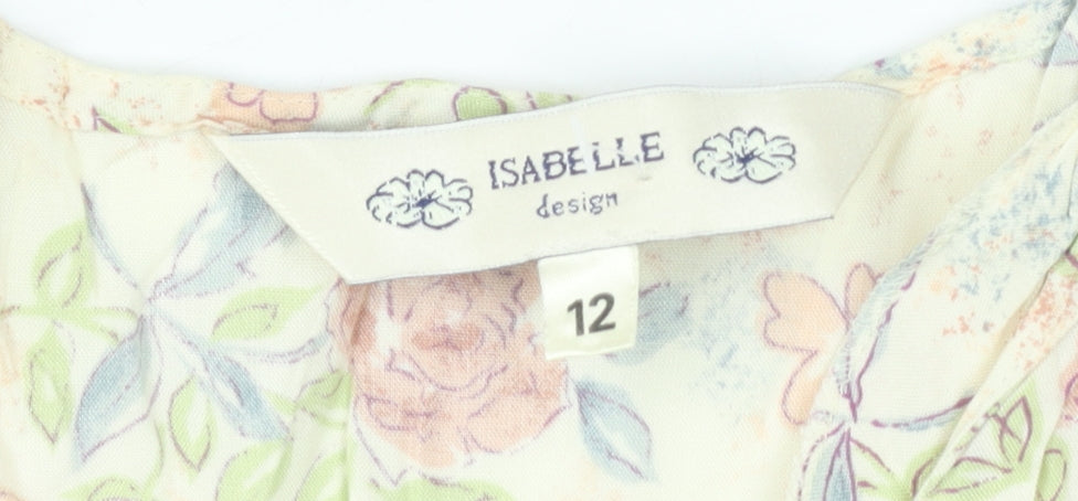 Isabelle Women’s Multicoloured Floral Midi A-Line Dress Size 12