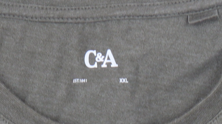 Additional view of C&A Men's Green 2XL Graphic Outdoor Nature Cotton Blend T-Shirt
