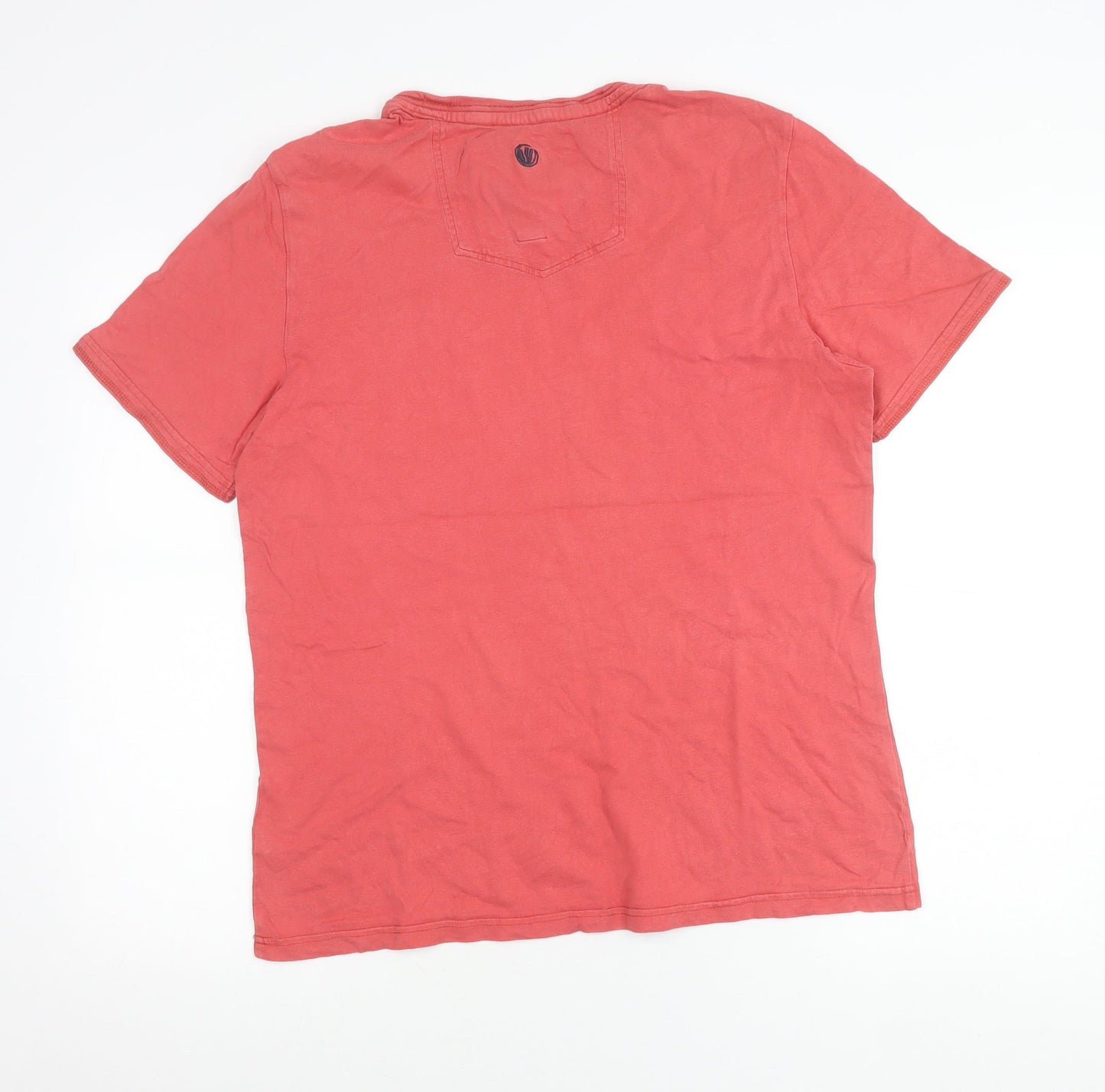 Fat Face Men's Red Cotton Graphic Print T-Shirt Size S