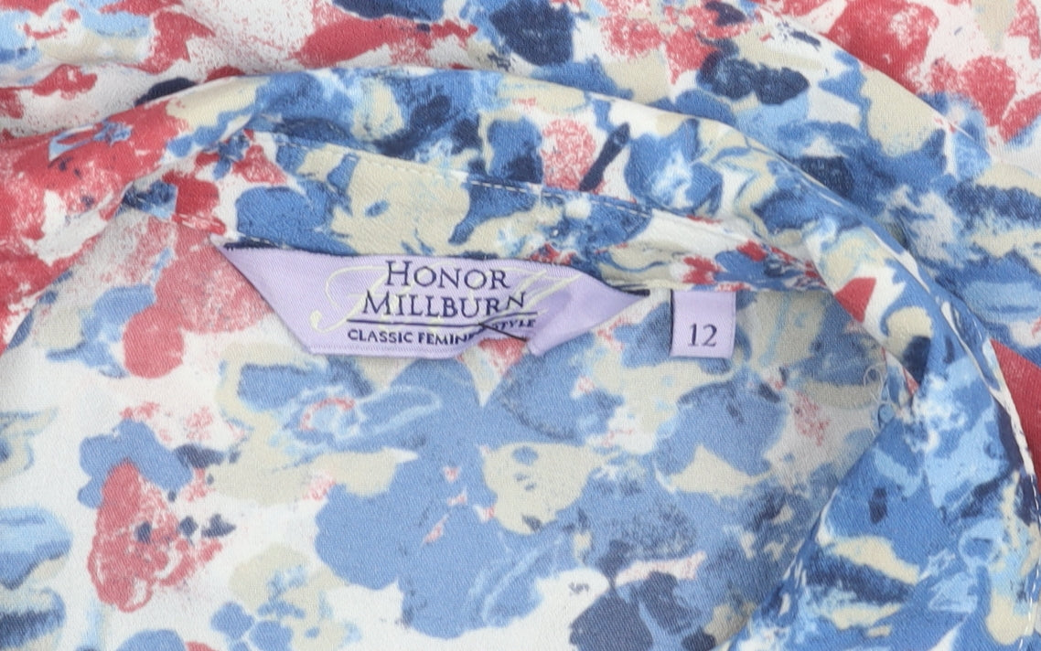Additional view of Honor Millburn women’s multicoloured floral button-up shirt, size UK 12