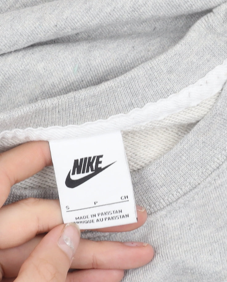 Nike Women’s Grey Sweatshirt Small Pullover Logo Crew Neck Cotton