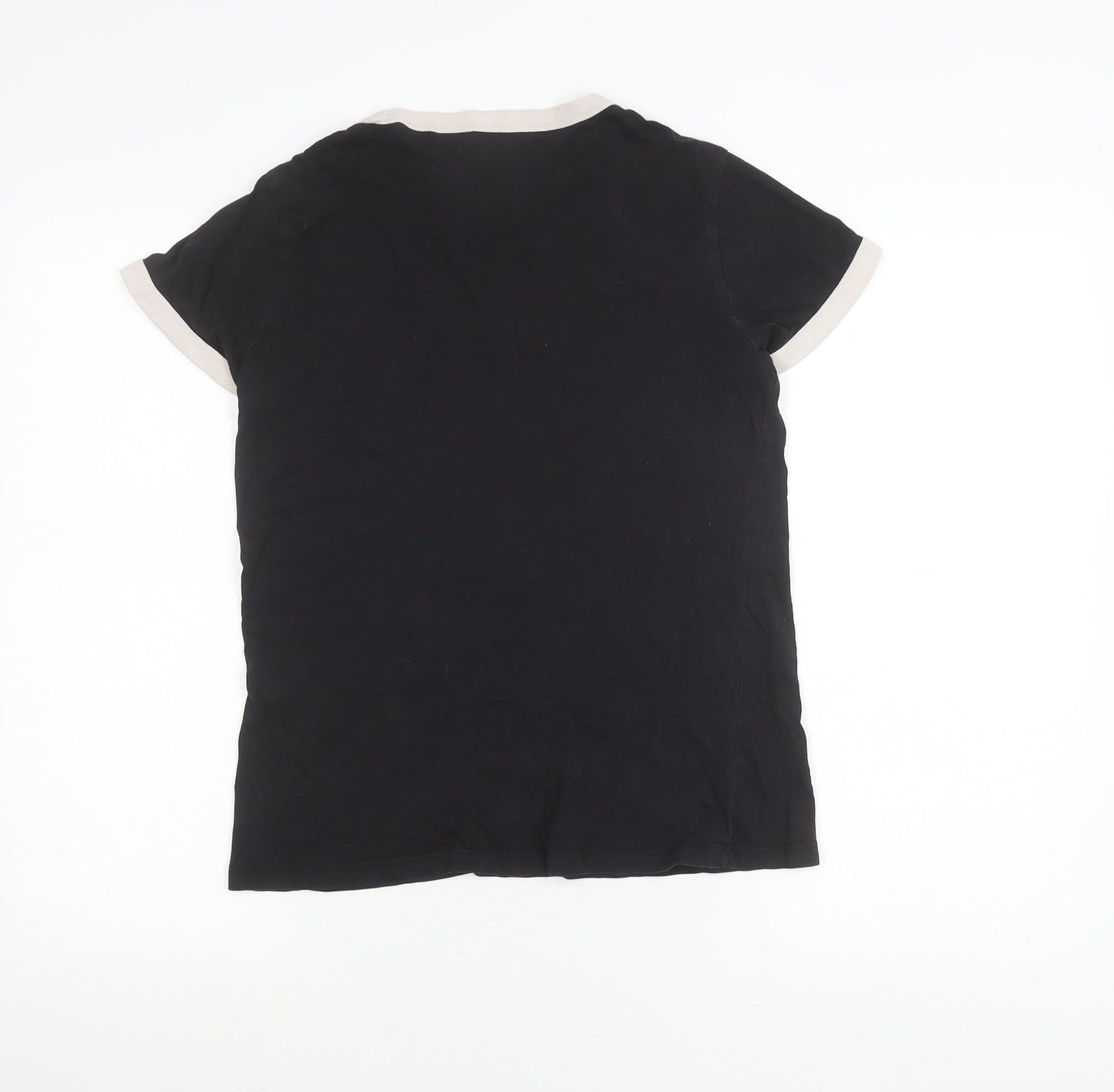 Levi's Women's Black Ringer T-Shirt Size S Cotton Crew Neck