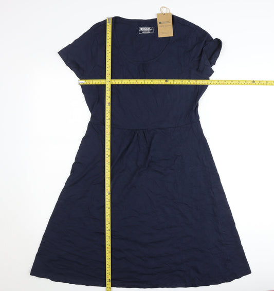 Mountain Warehouse Womens Blue Size 12 A-Line Casual Jersey Dress