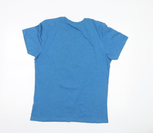 Salvage Men’s Blue Mr. Beard Graphic T-Shirt M Cotton Blend