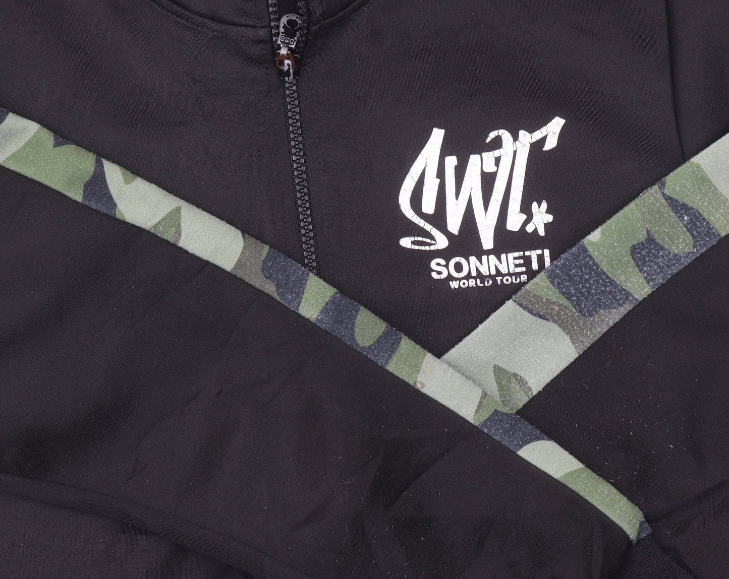 Additional view of Sonneti boys’ black camouflage panel 1/2 zip hoodie -, size 12-13, years