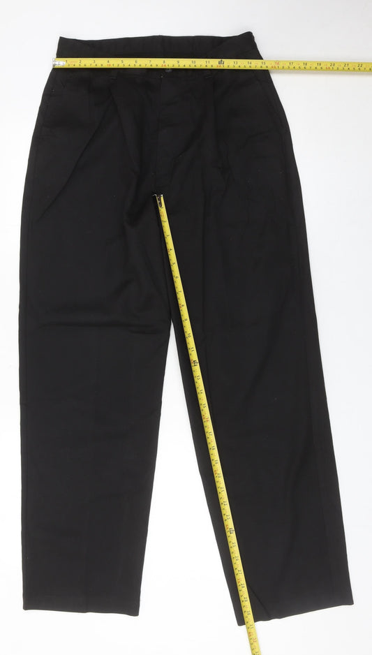 Marks and Spencer Boys Black Dress Pants Trousers 15 Years 30in Waist Formal