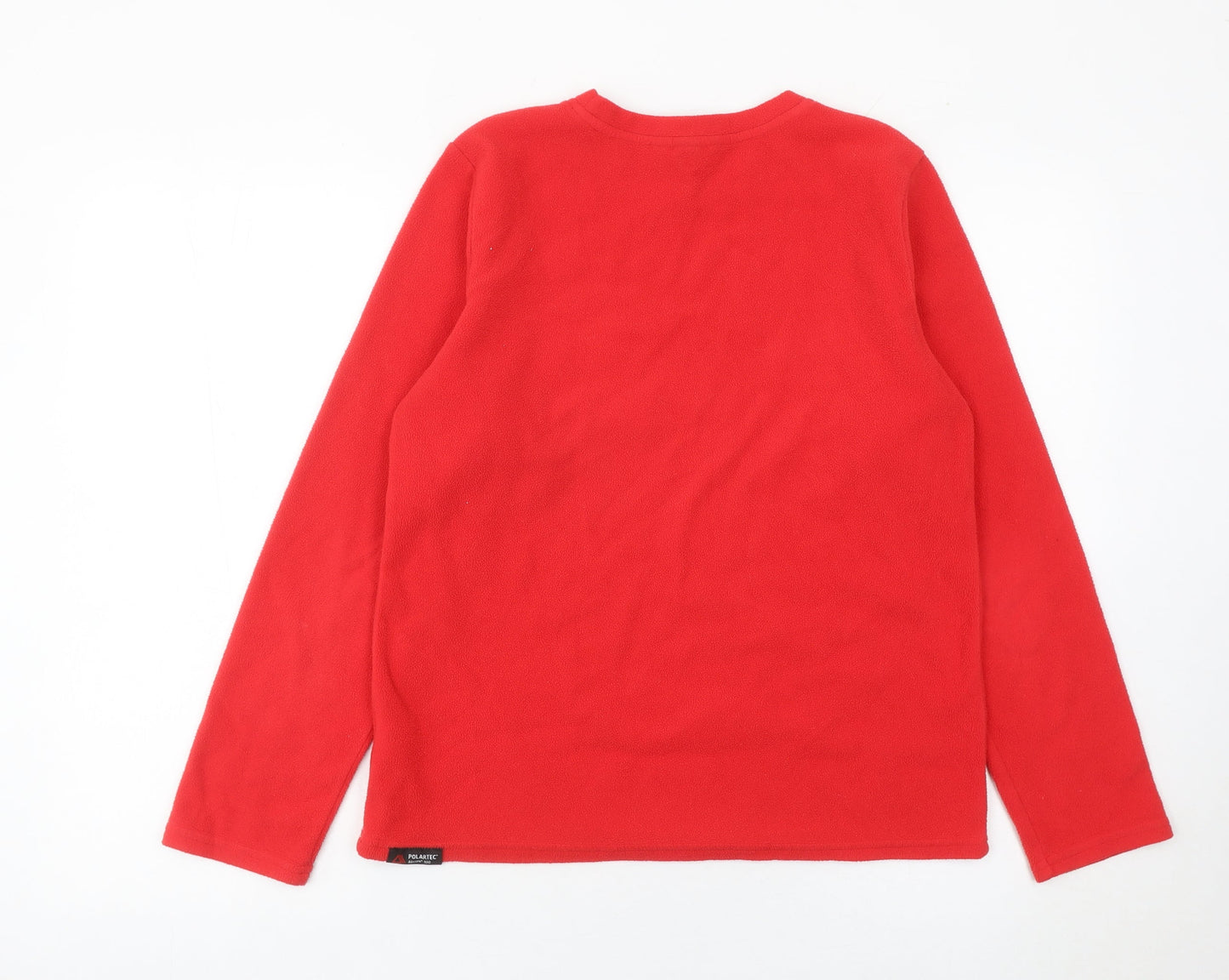 Lands' End Mens Red Fleece Pullover Sweatshirt Size M Regular